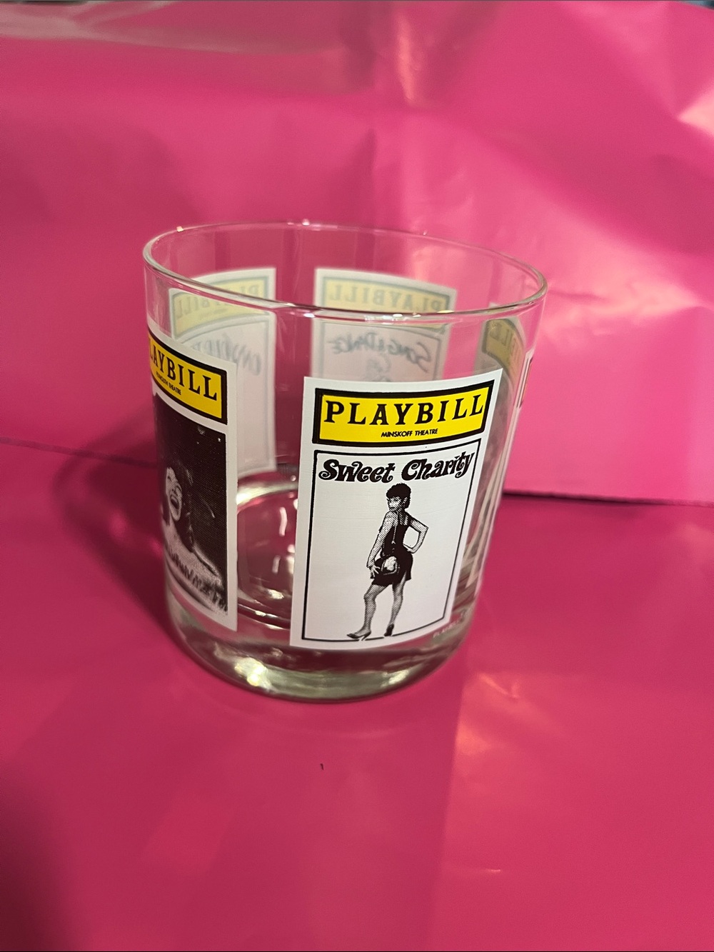 Playbill Vintage Theatre Glass